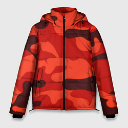 Куртка зимняя мужская Рыжий камуфляж Огонь Пятна, цвет: 3D-черный