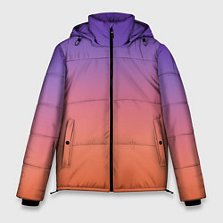 Куртка зимняя мужская Трендовый красно-фиолетовый градиент, цвет: 3D-красный