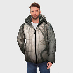 Куртка зимняя мужская Лес Туман, цвет: 3D-красный — фото 2