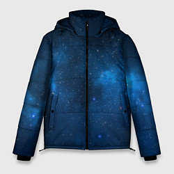 Куртка зимняя мужская Космическая ночь, цвет: 3D-черный