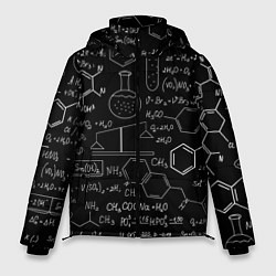 Куртка зимняя мужская Химия -формулы, цвет: 3D-черный