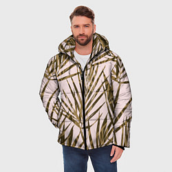 Куртка зимняя мужская Тропические Пальмы Летом, цвет: 3D-светло-серый — фото 2