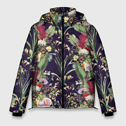 Куртка зимняя мужская Цветы В Букетах, цвет: 3D-черный