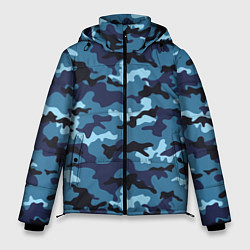 Куртка зимняя мужская Камуфляж Тёмно-Синий Camouflage Dark-Blue, цвет: 3D-красный
