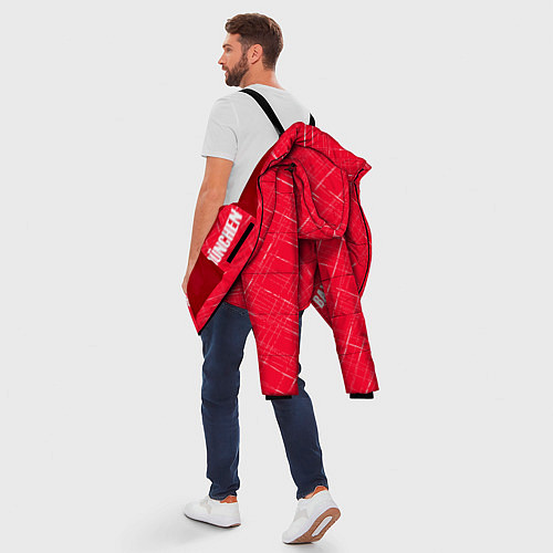 Мужская зимняя куртка Bayern munchen Абстрактно выцарапанный фон / 3D-Красный – фото 5