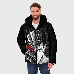 Куртка зимняя мужская БЕРСЕРК ГАТС И ДОСПЕХИ, цвет: 3D-черный — фото 2