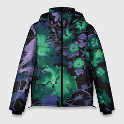 Мужская зимняя куртка Цветочная авангардная композиция