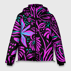 Куртка зимняя мужская Цветочная композиция Fashion trend, цвет: 3D-черный