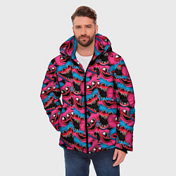 Куртка зимняя мужская POPPY PLAYTIME HAGGY WAGGY AND KISSY MISSY ПАТТЕРН, цвет: 3D-черный — фото 2