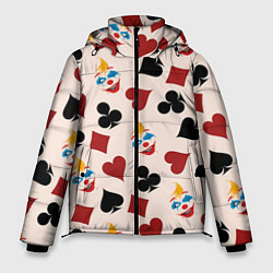 Куртка зимняя мужская Джокер карты масть cards joker clown, цвет: 3D-черный