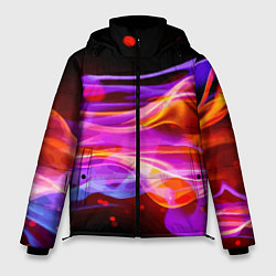 Мужская зимняя куртка Abstract colorful waves