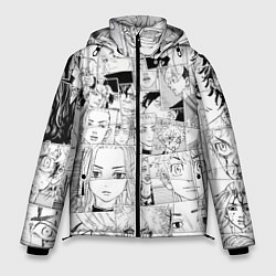 Куртка зимняя мужская Tokyo Revengers паттерн, цвет: 3D-светло-серый