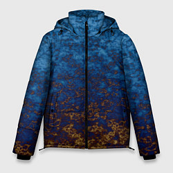 Куртка зимняя мужская Marble texture blue brown color, цвет: 3D-красный
