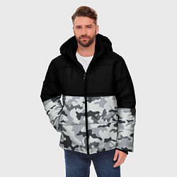 Куртка зимняя мужская Полукамуфляж Тёмно-Серый, цвет: 3D-черный — фото 2