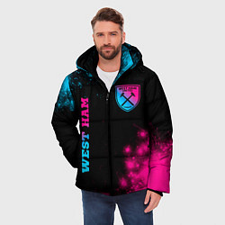 Куртка зимняя мужская West Ham Neon Gradient, цвет: 3D-черный — фото 2