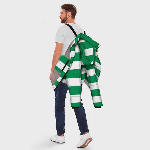 Мужская зимняя куртка ФК Ахмат на фоне бело зеленой формы / 3D-Светло-серый – фото 5
