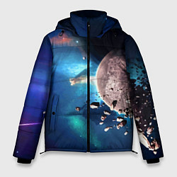Куртка зимняя мужская Космическое столкновение объектов, цвет: 3D-красный