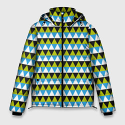 Куртка зимняя мужская Геометрические треугольники, цвет: 3D-светло-серый