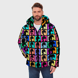 Куртка зимняя мужская Legendary popular music group, цвет: 3D-светло-серый — фото 2
