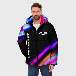 Куртка зимняя мужская Chevrolet speed lights, цвет: 3D-черный — фото 2