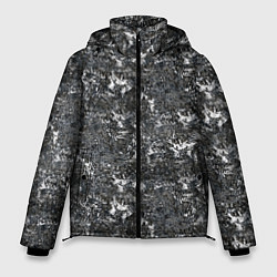 Куртка зимняя мужская Темно серый графитовый с текстурой камня, цвет: 3D-светло-серый