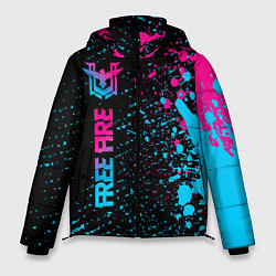 Мужская зимняя куртка Free Fire - neon gradient: по-вертикали