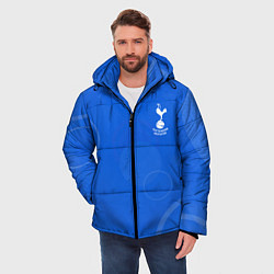 Куртка зимняя мужская Tottenham hotspur Голубая абстракция, цвет: 3D-красный — фото 2