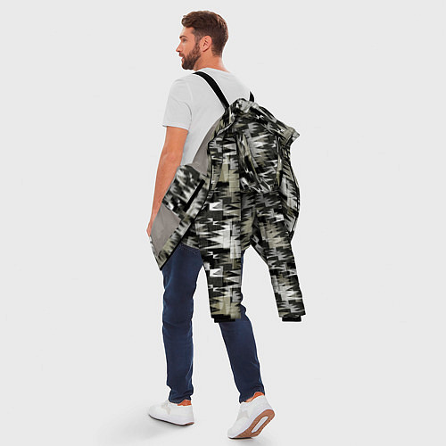Мужская зимняя куртка Абстрактный камуфляжный / 3D-Светло-серый – фото 5