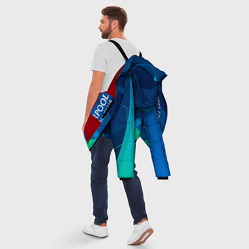Мужская зимняя куртка Ливерпуль Синяя абстракция / 3D-Красный – фото 5
