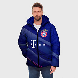 Куртка зимняя мужская Bayern munchen Абстракция, цвет: 3D-черный — фото 2
