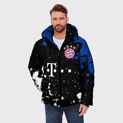 Куртка зимняя мужская Bayern munchen Краска, цвет: 3D-черный — фото 2