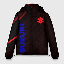 Куртка зимняя мужская Suzuki Абстракция, цвет: 3D-красный