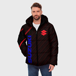 Куртка зимняя мужская Suzuki Абстракция, цвет: 3D-красный — фото 2