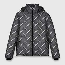 Куртка зимняя мужская Рифлёная металлическая поверхность, цвет: 3D-красный