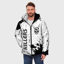 Куртка зимняя мужская The Killers и рок символ на светлом фоне, цвет: 3D-черный — фото 2