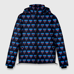 Куртка зимняя мужская Poppy Playtime - Huggy Wuggy Pattern - без логотип, цвет: 3D-черный