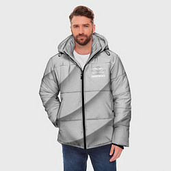 Куртка зимняя мужская Daewoo - серая абстракция, цвет: 3D-черный — фото 2