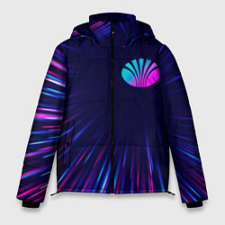 Куртка зимняя мужская Daewoo neon speed lines, цвет: 3D-черный