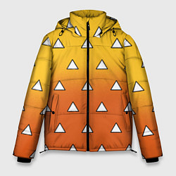 Куртка зимняя мужская Оранжевое кимоно с треугольниками - Зеницу клинок, цвет: 3D-красный