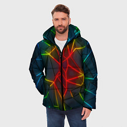 Куртка зимняя мужская Семицветный перелив, цвет: 3D-черный — фото 2