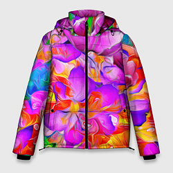 Куртка зимняя мужская Flower Illusion, цвет: 3D-светло-серый