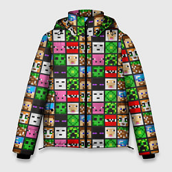Куртка зимняя мужская Minecraft - characters, цвет: 3D-светло-серый
