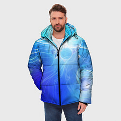 Куртка зимняя мужская Голубой пульсар, цвет: 3D-красный — фото 2