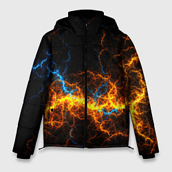 Куртка зимняя мужская Электрический рисунок, цвет: 3D-красный