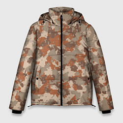 Куртка зимняя мужская Цифровой камуфляж - серо-коричневый, цвет: 3D-светло-серый