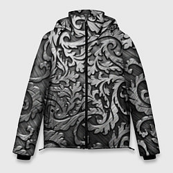 Куртка зимняя мужская Стальные узоры, цвет: 3D-черный