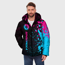 Куртка зимняя мужская Yamaha - neon gradient: по-вертикали, цвет: 3D-черный — фото 2