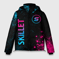 Мужская зимняя куртка Skillet - neon gradient: надпись, символ