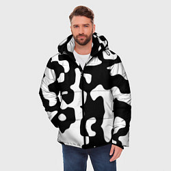 Куртка зимняя мужская Камуфляж Cowskin крупный, цвет: 3D-черный — фото 2