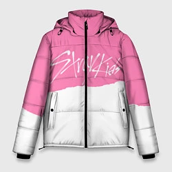 Куртка зимняя мужская Stray Kids pink and white, цвет: 3D-красный